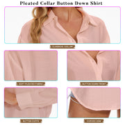 Women's Long Sleeve Fashion Blouses in Pink