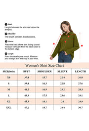 Women's Classic Long Sleeve Collared Chiffon Blouse in Green