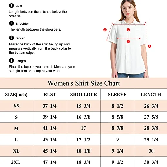 Women's Short Sleeve Collared Shirt in White